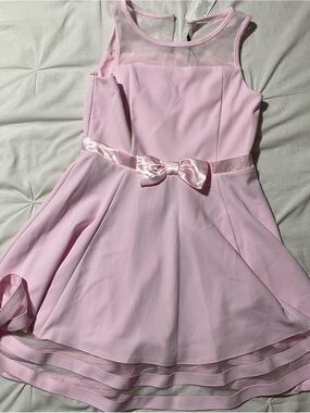 Calvin Klein Light Pink Bow-Detail Fit & Flare Dress